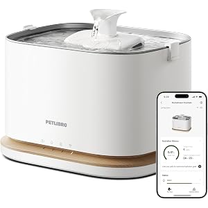 PETLIBRO Upgrade Cat Water Fountain, Cordless Cat Fountain Battery Operated, App Monitoring 3L/101oz Dockstream 2 Pet Water Fountain with Stainless Steel Tray, 5GHz WiFi Dog Water Bowl Dispenser