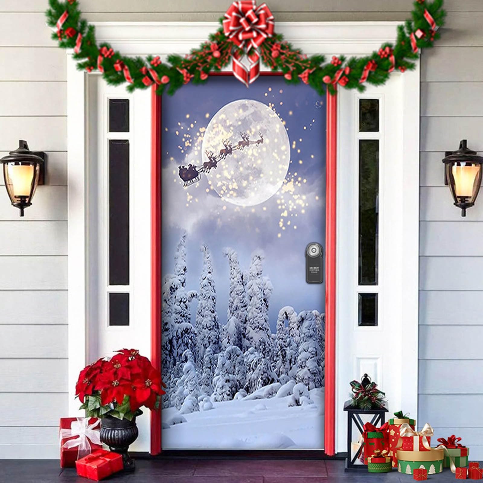 Achimlt Christmas Door Cover Decoration
