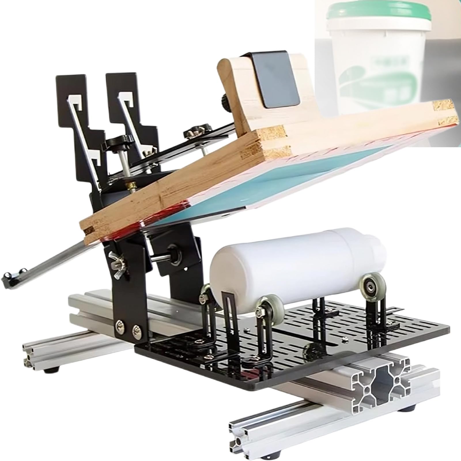 Machine de sérigraphie manuelle pour imprimer vos bouteilles incurvées avec précision à la maison