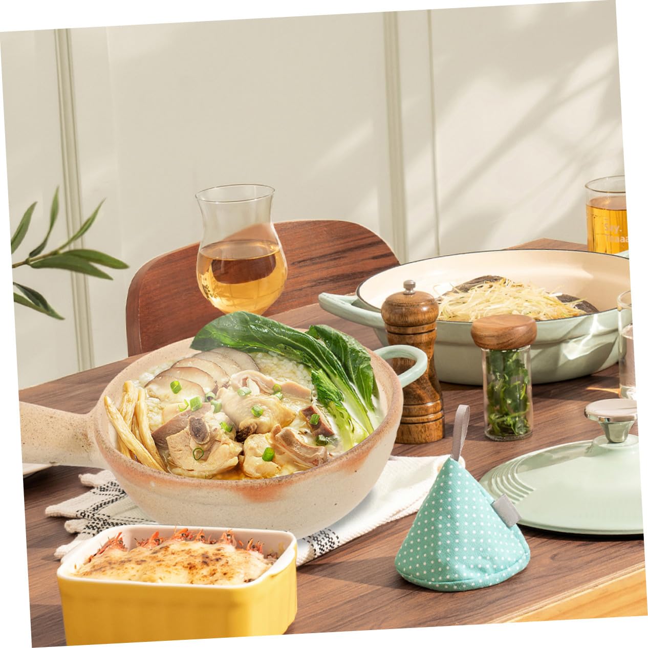Toyvian Cocotte De Cuisine Marmite à Ragoût Cocotte Céramique Marmite à Soupe Plat Avec Couvercle Ustensiles De Cuisine
