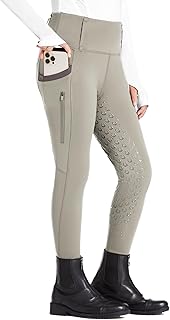 FitsT4 Sports Girls Riding Pants Full Seat High Waist Kids Equestrian Breeches Horse Schooling Tights Zipper Pockets