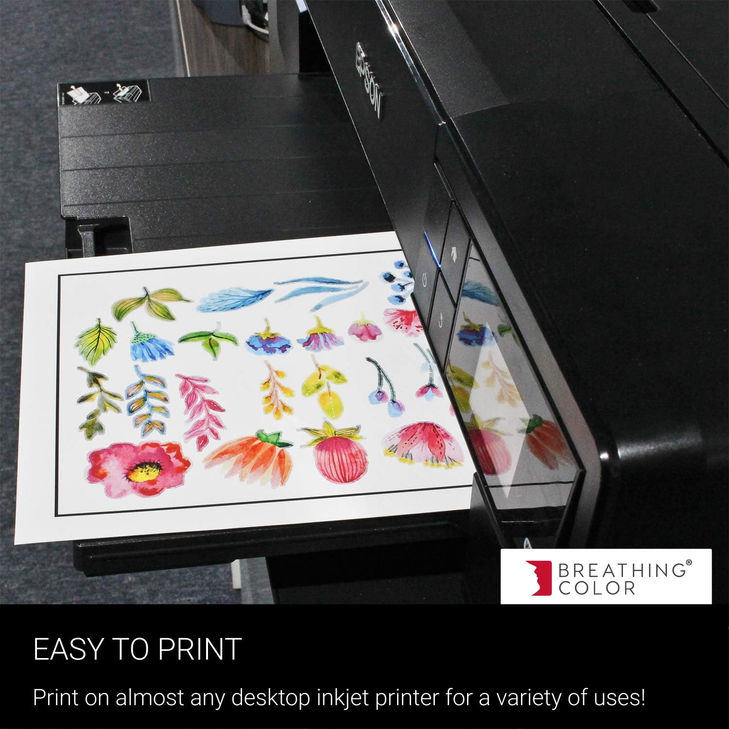 Photo Peel Matte Printable Adhesive Vinyl 8.5"x11", 12 sheets Inkjet Peel and Stick Sticker Paper Works with All Inkjet Printers Models Like Epson Canon HP