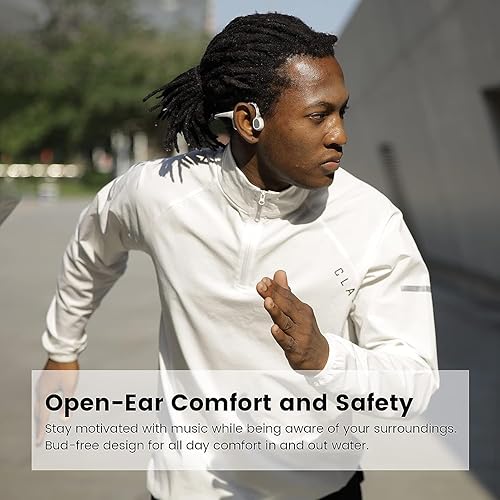 Miniatura 3 de mojawa RunPlus - Auriculares de conducción ósea, impermeables IP68, auriculares inalámbricos Bluetooth 5.2 de oreja abierta con MP3 de 32 G, diseño