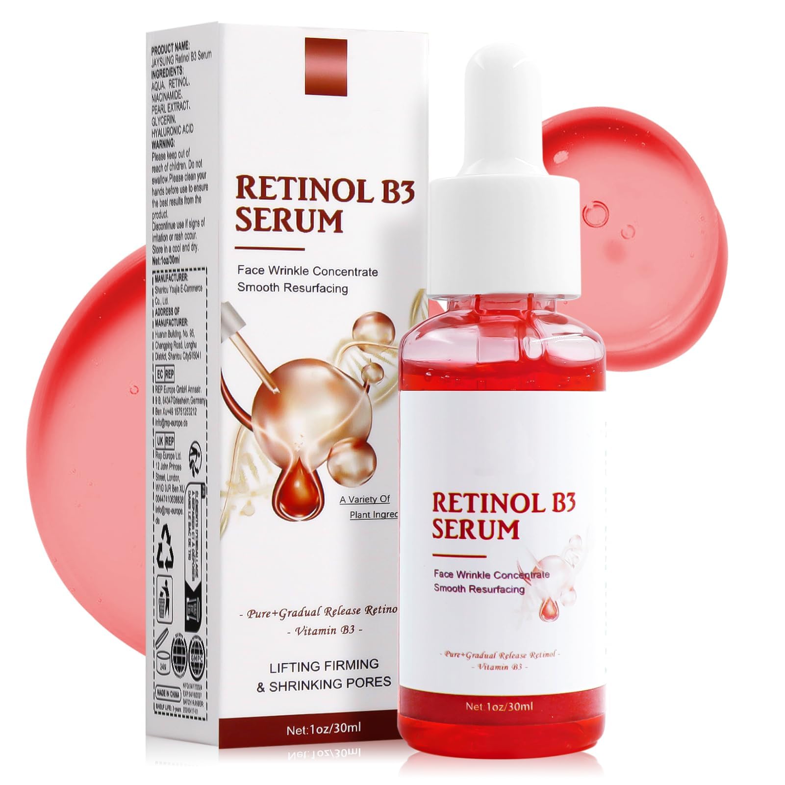 Sponsored Ad – Retinol B3 Face Serum, Anti-Wrinkle Daily Serum with Vitamin B3, Hydrating Retinol Essence for Smoother Skin (30ml)