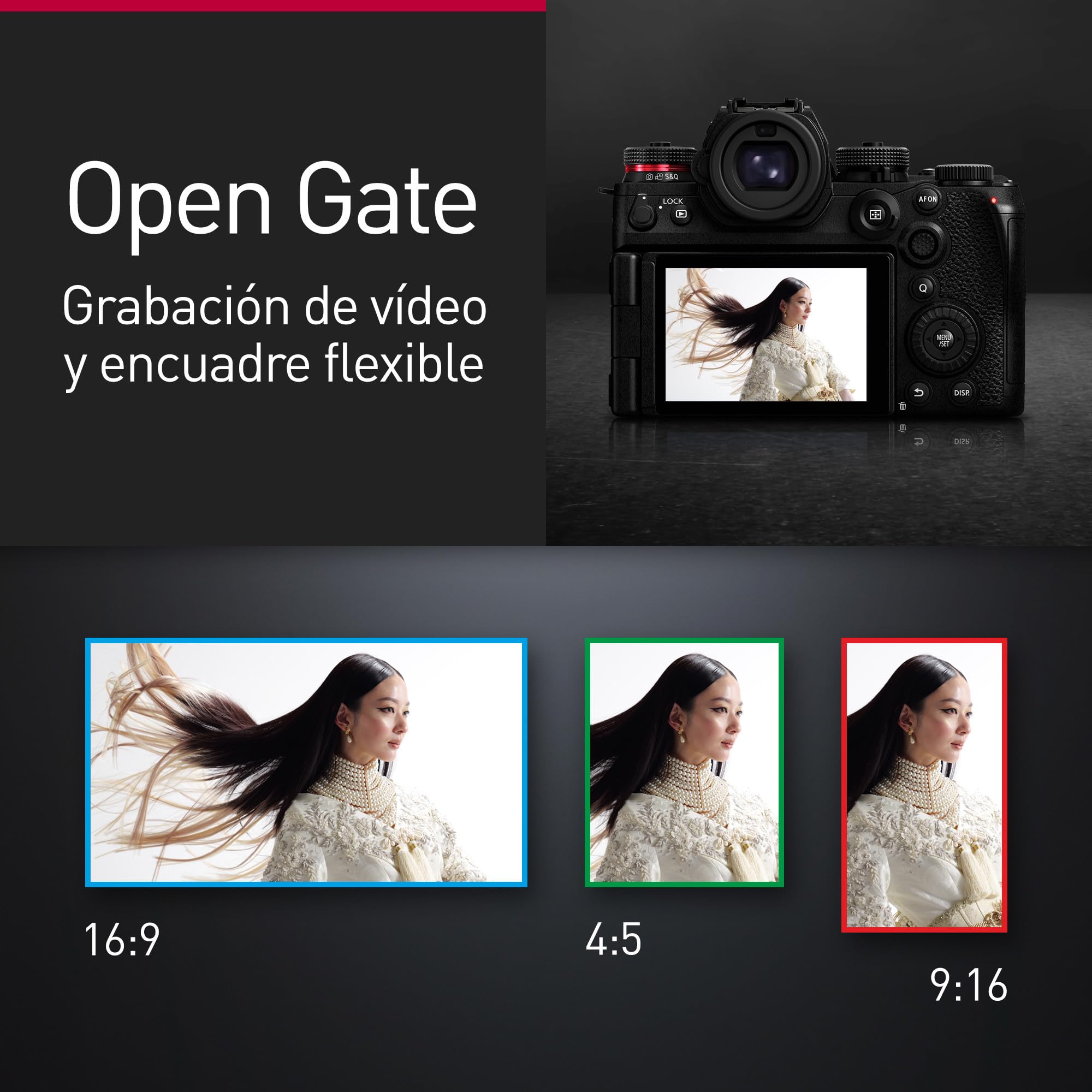 Panasonic LUMIX S1RIIE, Cámara Sin Espejo de Fotograma Completo, con Lente de 24-105 mm F4, 44 ​​MP, Vídeo 8K, IS Activo, 4:2:2 de 10 bits, 4K 120p, 60p y 6K 30p Open Gate, Montura L, Color Negro