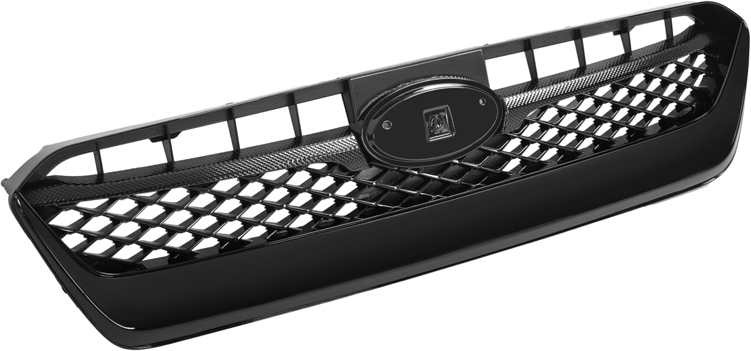 KUAFU Upper Grille Compatible with 2015-2017 Subaru WRX 91121VA060 SU1200160 Front Bumper Grill Assembly Plastic (ABS) Painted Black