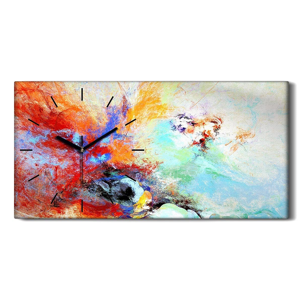 Horloge sur Toile Abstraite pour un Salon Moderne et Design