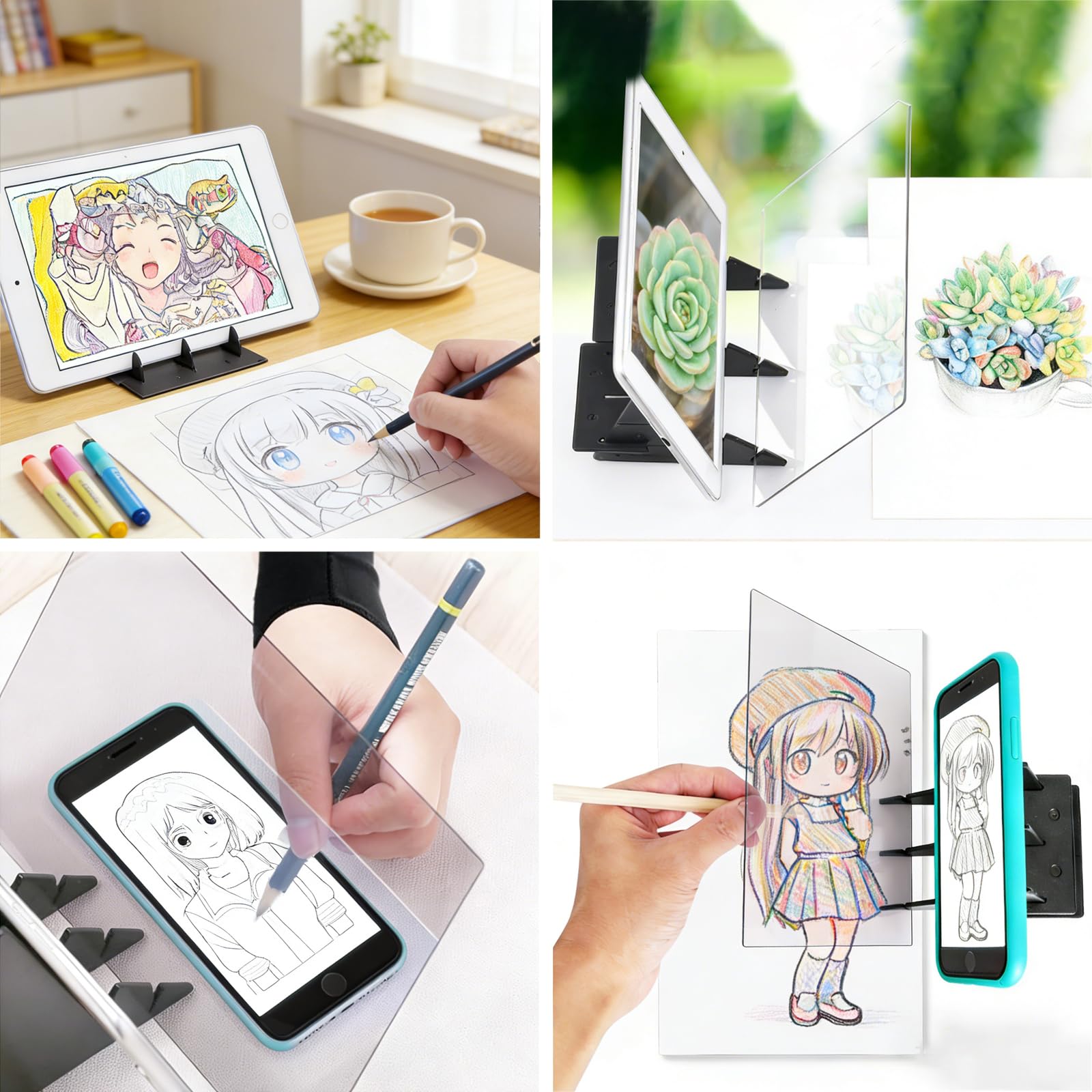 Proiettore da disegno, Tavolo da disegno A4 E proiettore cellulare, Tavolo da disegno ottico per bambini