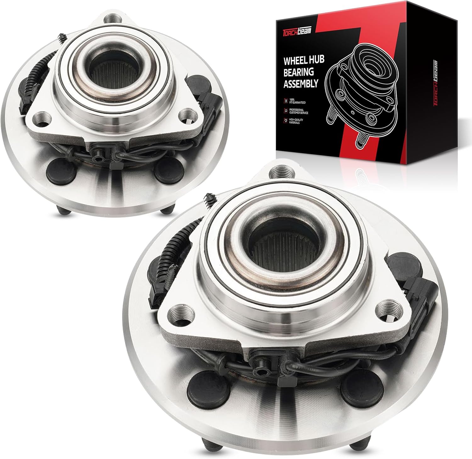 Torchbeam Pair 515151 Front Wheel Hub Bearing Assembly for 2012-2018 Ram 1500, 2019-2022 Ram 1500 Classic Wheel Bearing 5 Lugs W/ABS