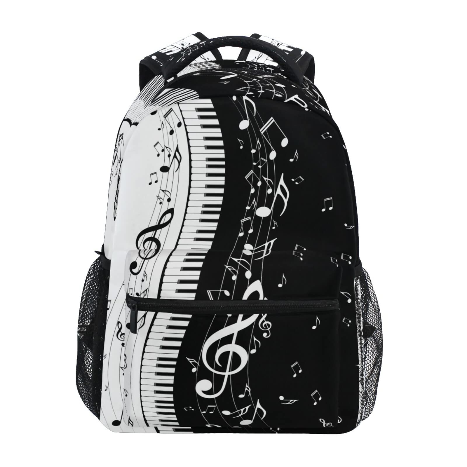 QUGRL Piano Music Note School Backpack for Girls Boys Large Bookbag Laptop Computer Bag Casual Hiking Travel Daypack Backpack Schoolbag for Teens