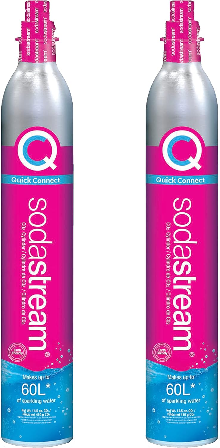 SodaStream CQC 60L Co2 Exchange Carbonator, Pack of 2, Plus