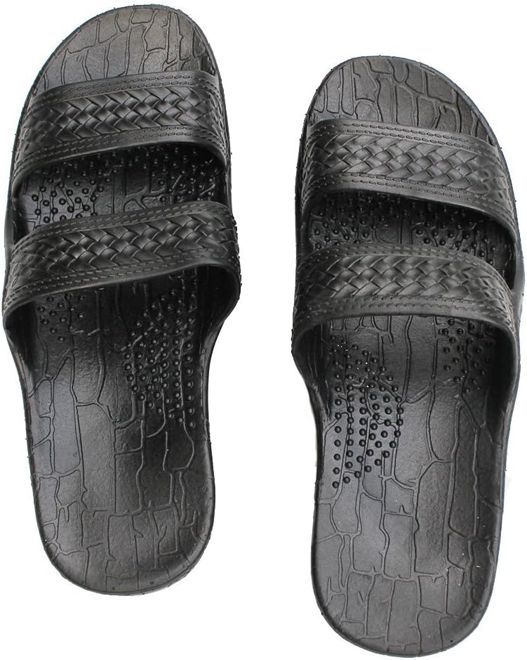 Women Double Strap Jesus Style Hawaii Sandals, Unisex Sandal for Women Men and Teens