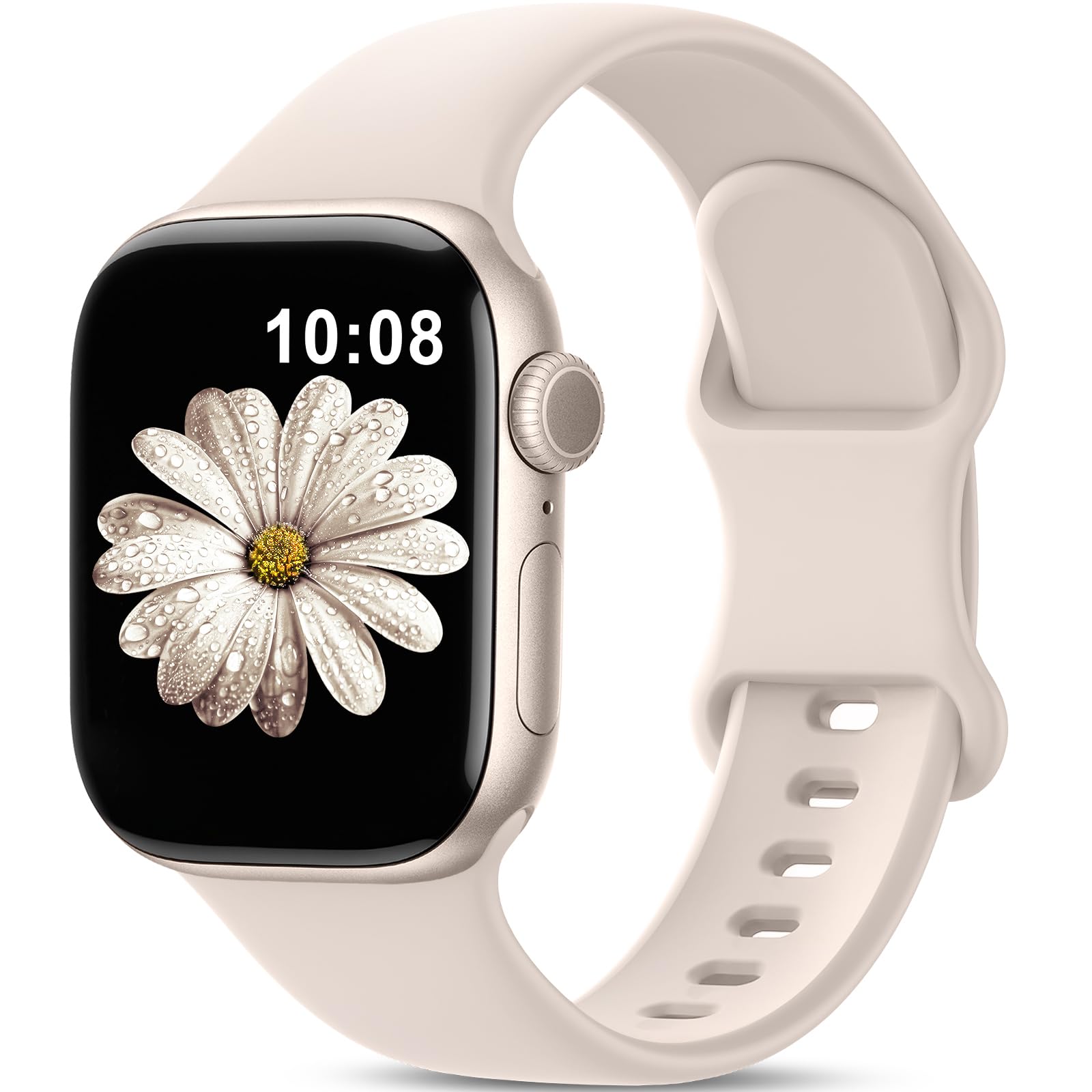 Sport Silicone Band Compatible with Apple Watch Bands for Women Men 40mm 38mm 44mm 41mm 42mm 45mm 46mm 49mm, Soft Wristband Waterproof Strap for