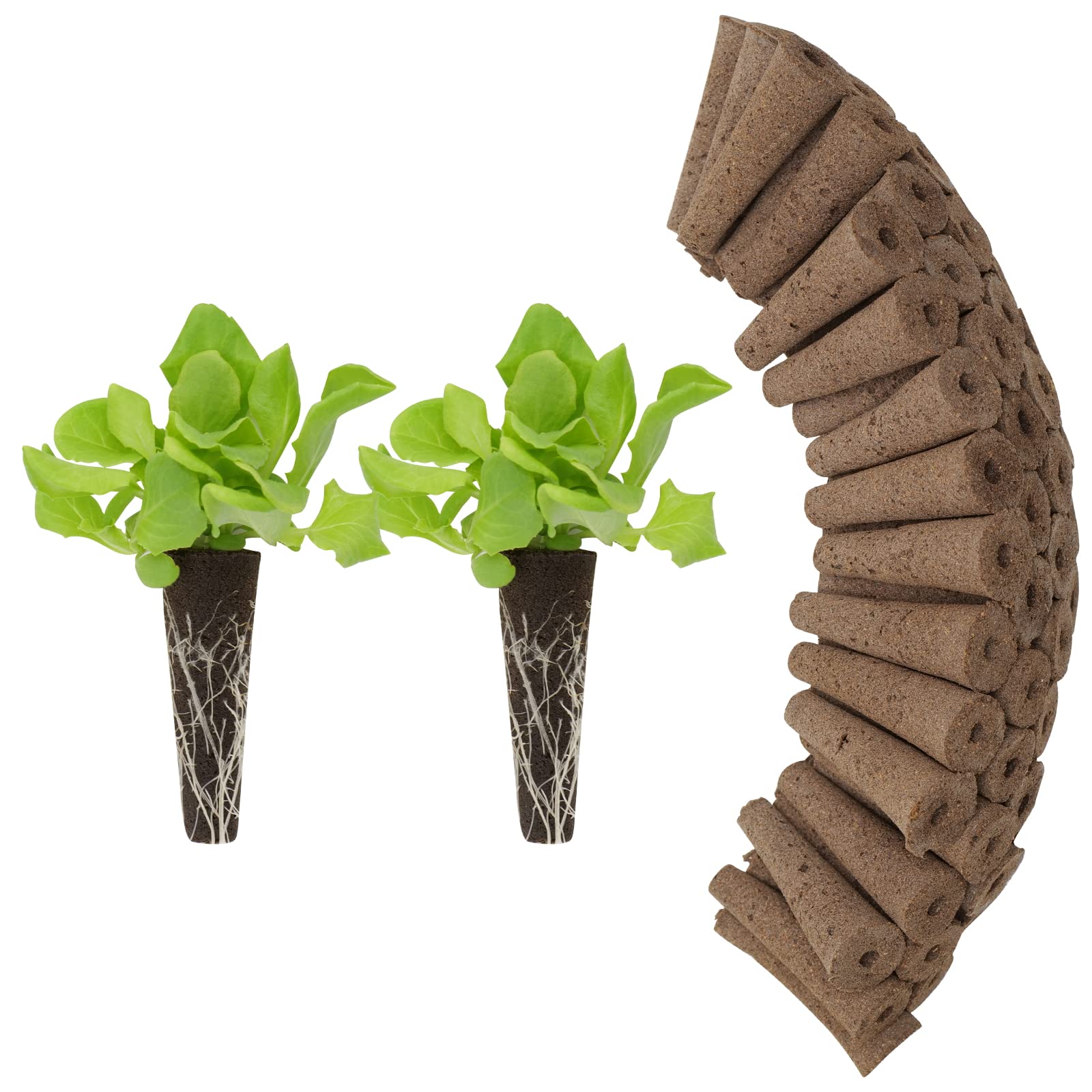 ZISIZ Grow Sponges (50 Pcs) for Indoor Hydroponics Growing System, PH-Balanced Refill Pods Kits Replacements, Root Growth Sponges for Indoor Garden System