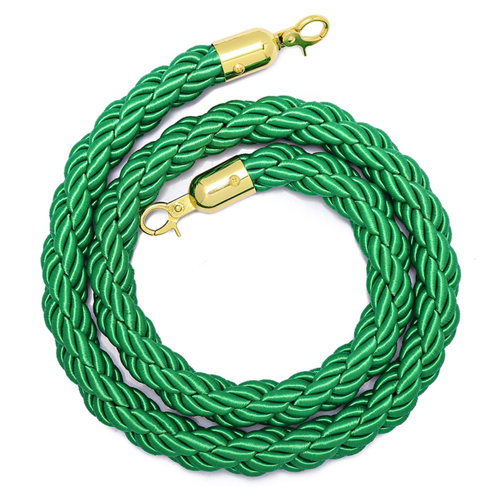 AUNANGLJSCS Rope barriers, Rope Divider,Hanging Hemp Braided Stanchion, Home Theater Crowd Queue Barrier Twist Ropes(Green,1.5M/4.9Ft)
