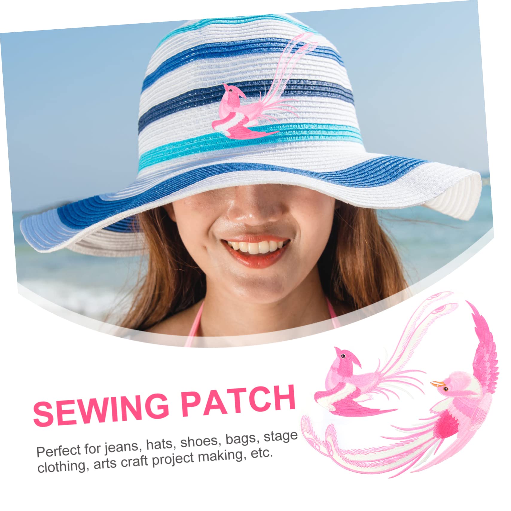 SHINEOFI 3paia Toppe Ricamate Simmetriche Per Patches Decorativi Per Abbigliamento Jeans Borse Embricati