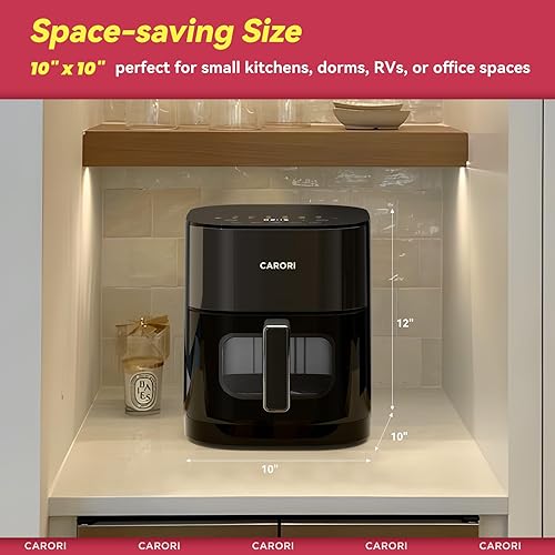 Miniatura 9 de Freidora de aire 14 en 1 con ventana de visualización, capacidad grande de 6Qt, máximo crujiente a 392, freidora sin voltear con calefacción dual,