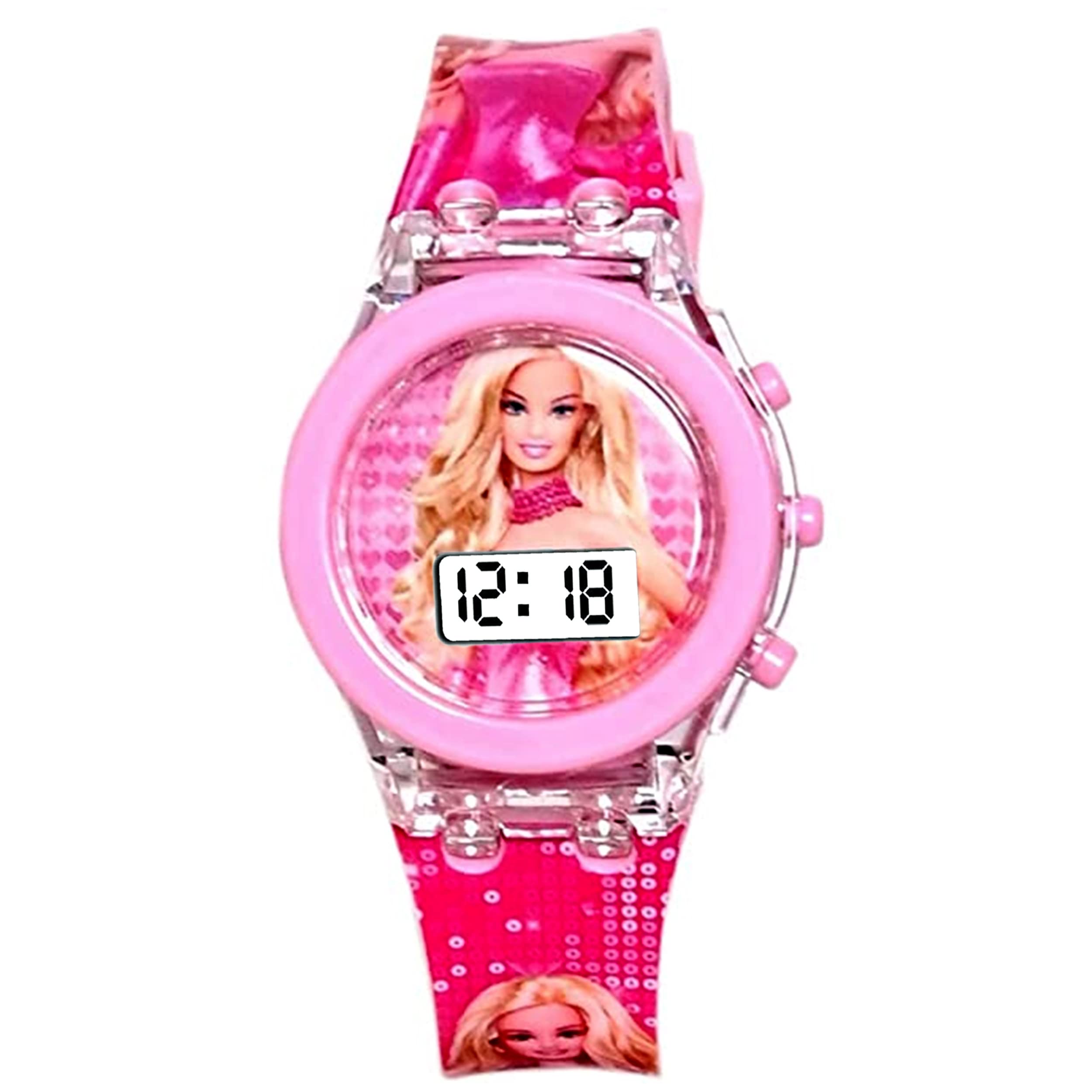 Lionmati Kid Watch Girl Digital Wrist Watch Barbi Cartoon Multicolor 3D Disco Led Kid Light Glowing Watch for Boys Girls (Pink) (B0BFNP9C94) Amazon Price History, Amazon Price Tracker