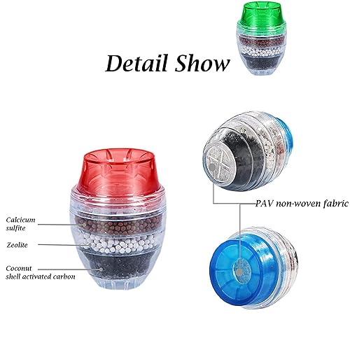 Miniatura 3 de Paquete de 2 filtros de agua para grifo con piedra médica magnetizada, purificador de agua del grifo del grifo, filtro de agua de flujo rápido para