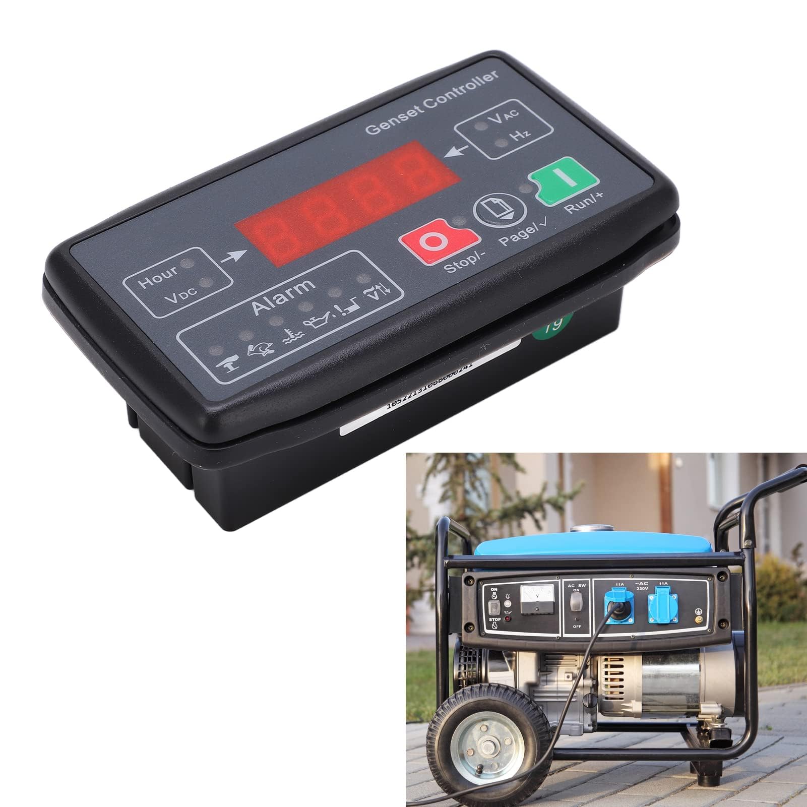 Controlador de Grupo Electrógeno MGC100 Módulo de Control de Arranque Y Parada Automático Conjunto de Generador único Protección de Arranque para Pequeños Grupos Electrógenos de Gasolina Diésel