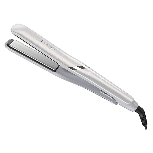 Remington PROLUXE HydraCare - Plancha plana de 1 pulgada blanco perlagris