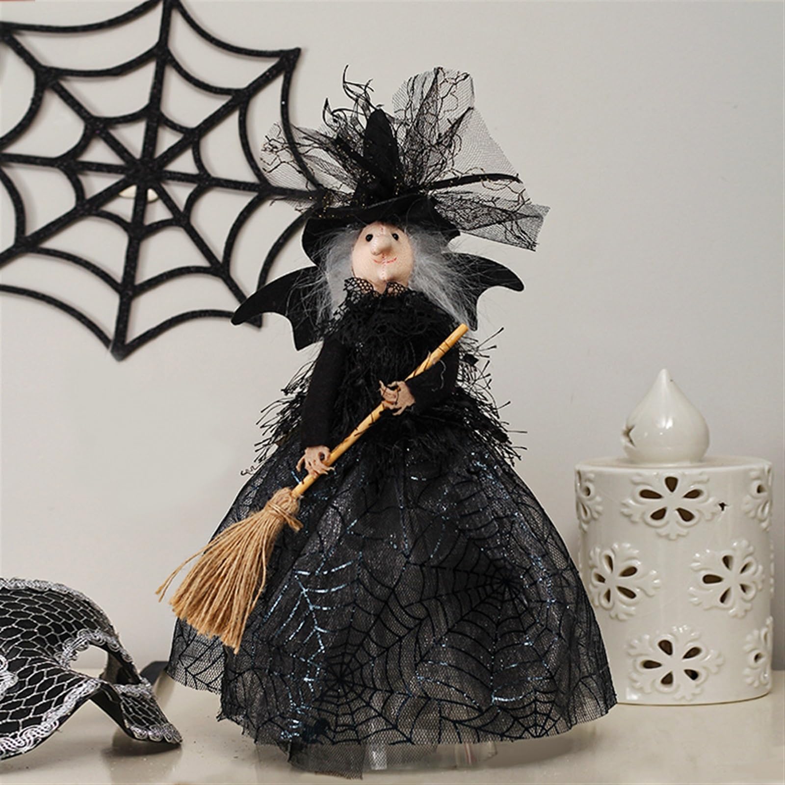 Amazon.co.jp: AMJBS 2 ピース/セットハロウィン魔女人形装飾かわいい