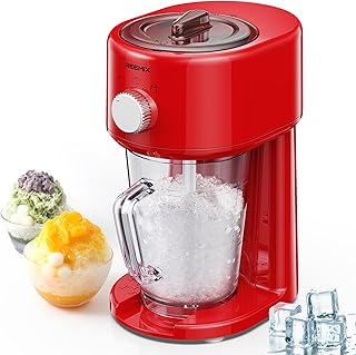 Reemix Shaved Ice Machine, Electric Ice Shaver and Snow Cone Machine with Large Capacity Storage, Portable Ice Crusher Ice...