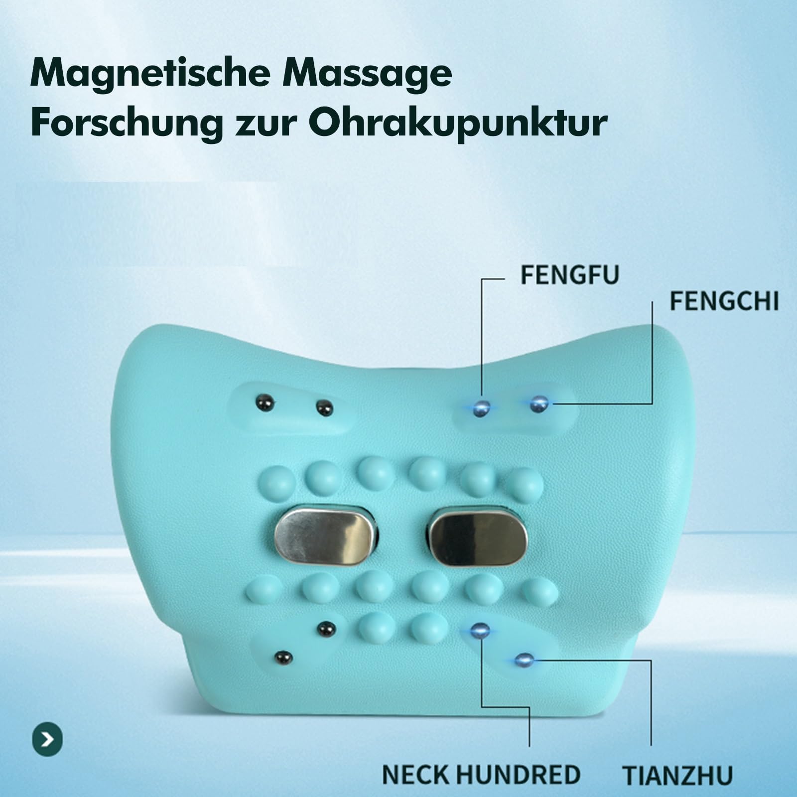 Nackenmassagegerät mit Wärme, EMS Massagegerät Nacken Kabelloses Massagekissen mit Konstanter Temperatur, 3 Modi, 6 Einstellbare Frequenzen für Nacken zur Schmerzlinderung