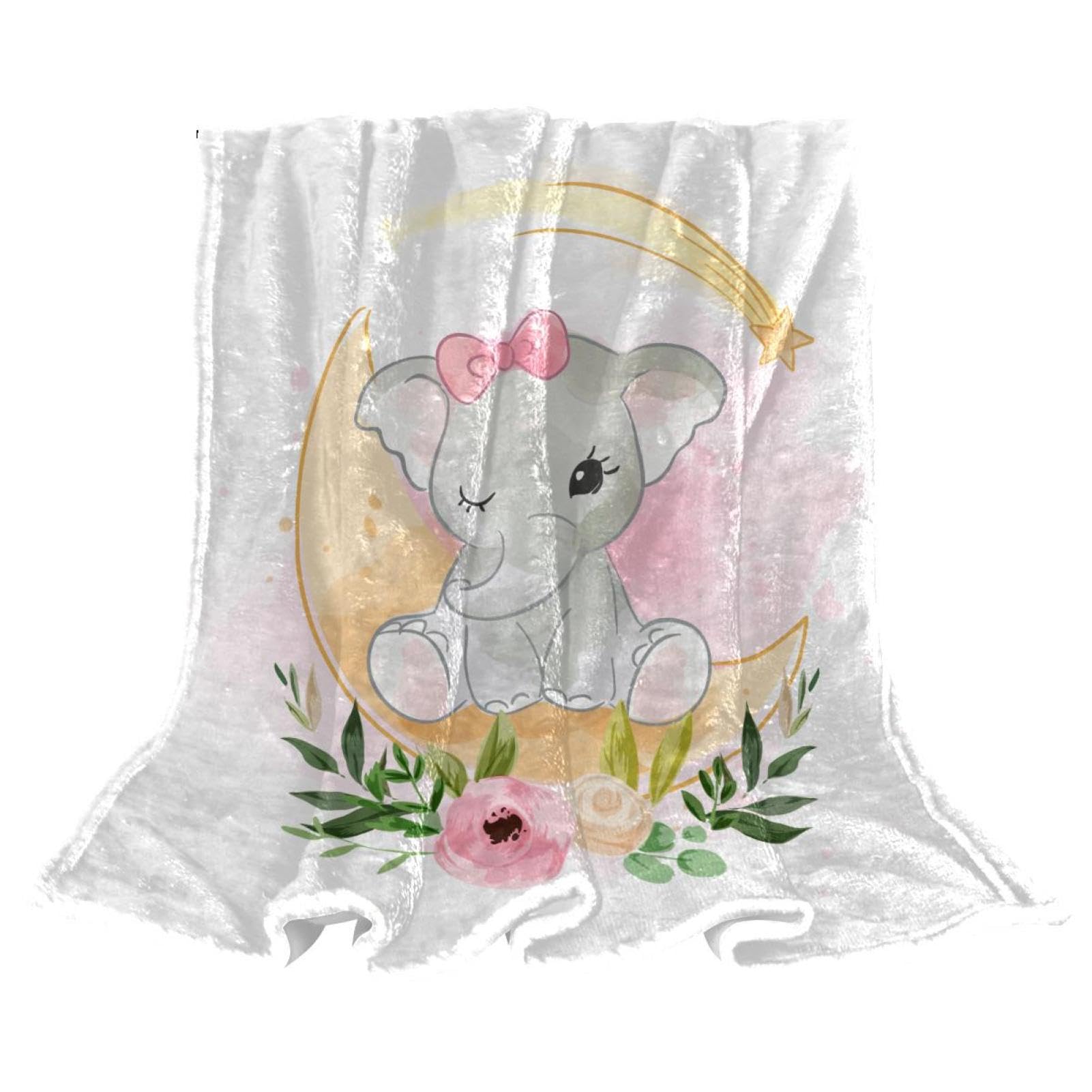 Couverture plaid éléphant chaud pour moments de détente sur canapé