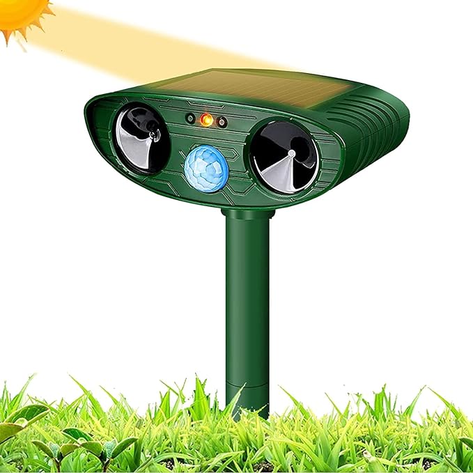 Solar Cat Repellent, Ultrasonic Animal Repeller and Animal Control