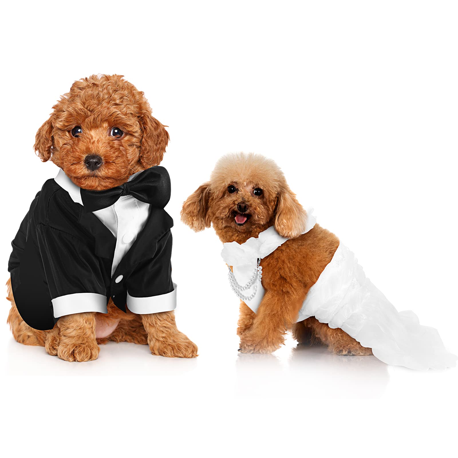 Roll Collar Pet Apparel Cute Dog Wedding Bowtie Dress - Roll Collar Shirt  For Small \u0026 Medium Dogs \u0026 Cats Dog Bowtie Shirt, image size:1600x1600