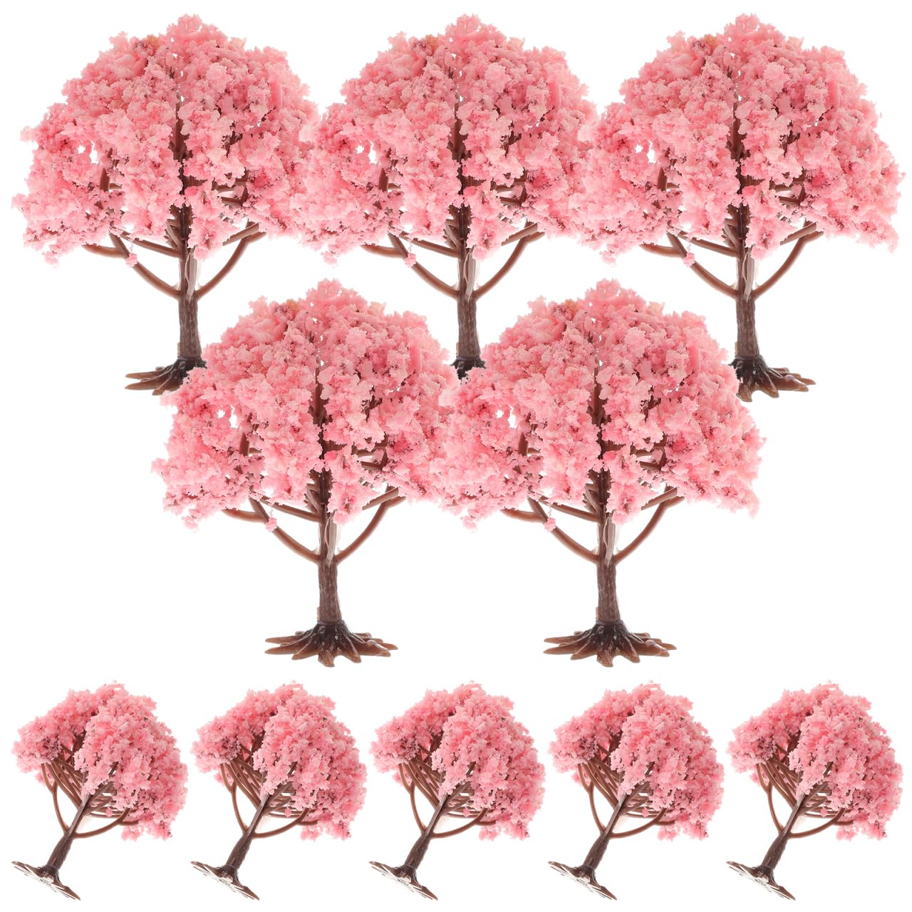 Angoily Arbre Miniature Simulé Blanc 8X7X7 Cm pour Maquettes Et Décorations Plante Artificielle Extérieur pour Paysage Et Jeux Créatifs