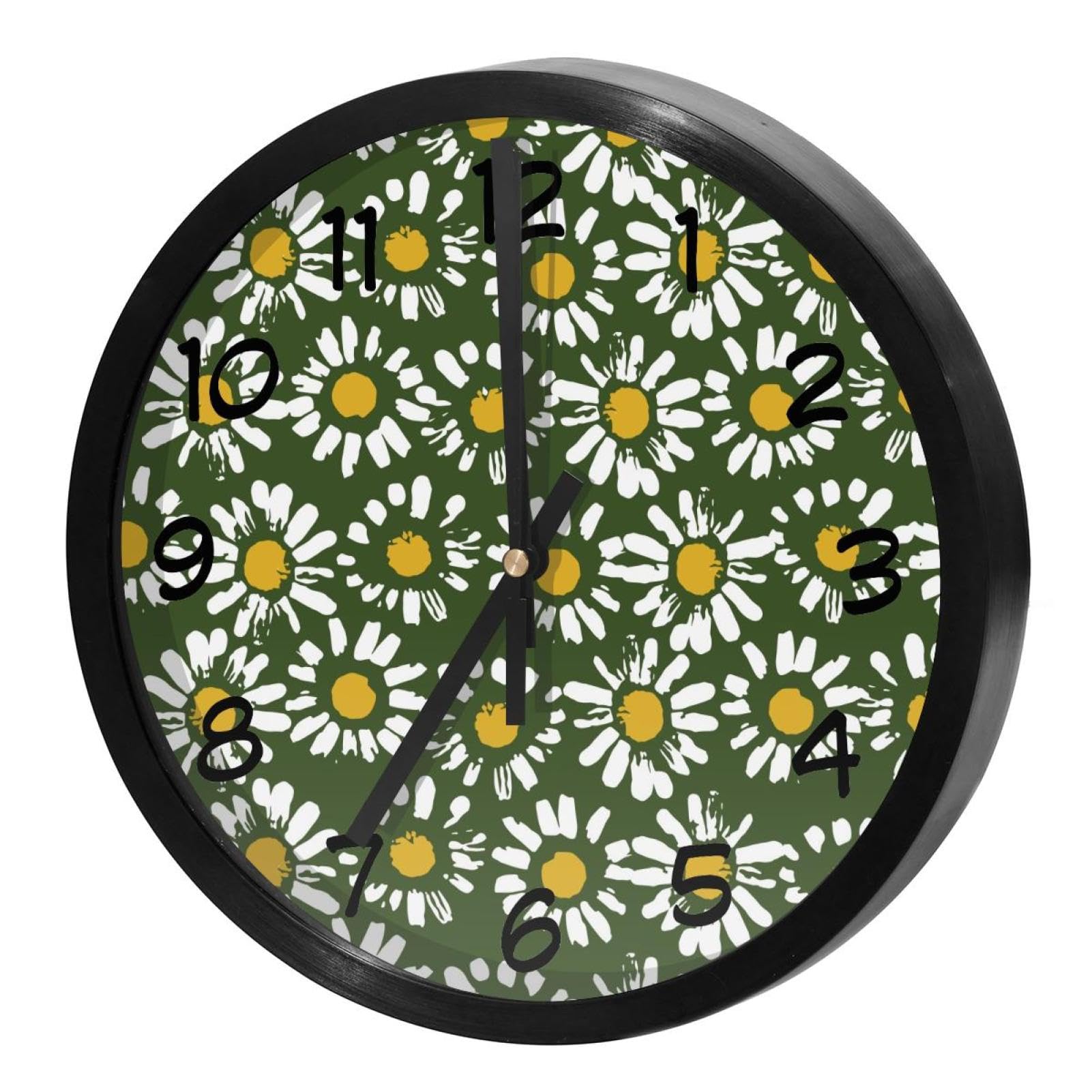 Horloge murale silencieuse quartz pour décorer votre cuisine fleurie