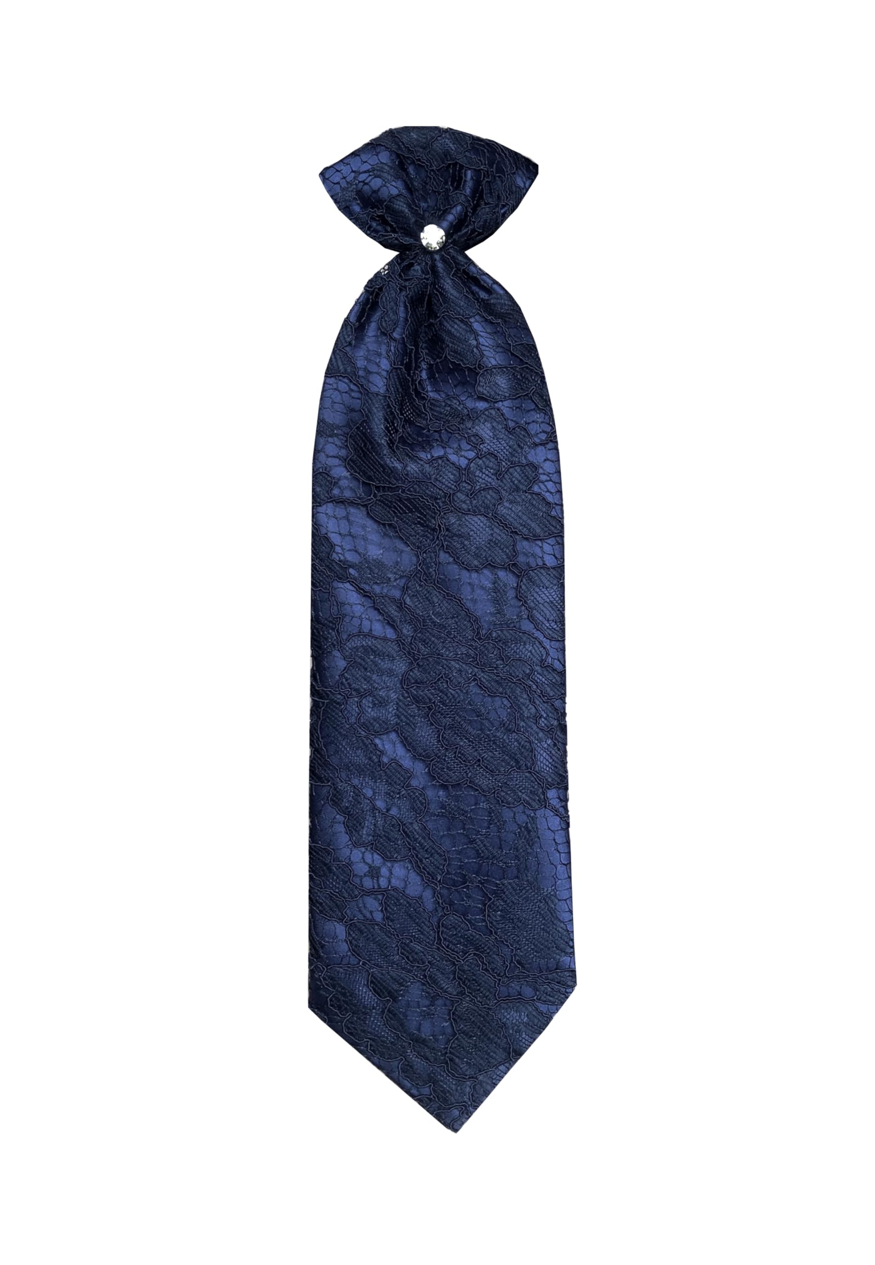 Remo Sartori - Plastron Krawatte für Bräutigam für Zeremonie aus Spitze und Seide, hergestellt in Italien, für Herren, blau, Einheitsgröße