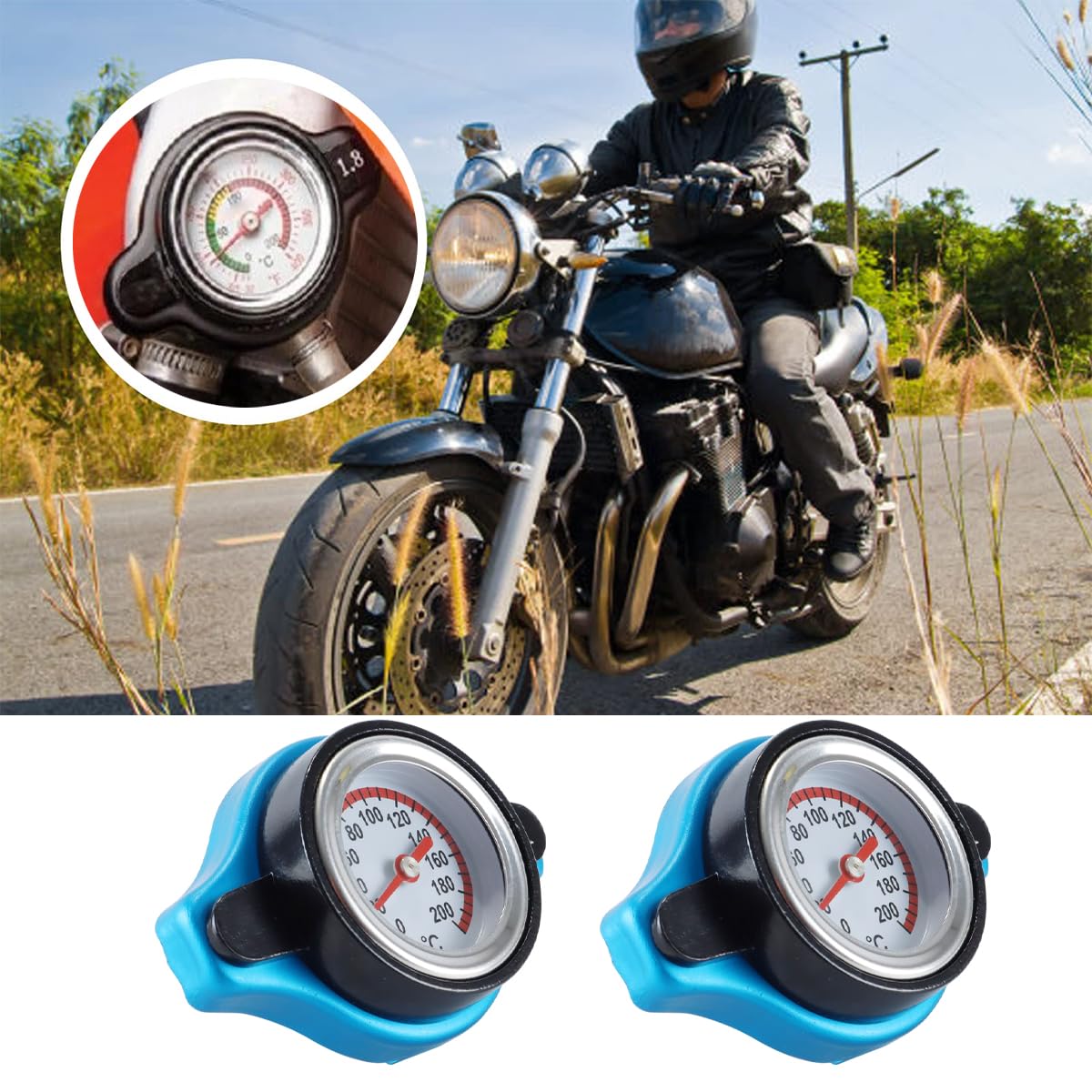 Tappo universale per radiatore con indicatore di temperatura, coperchio del serbatoio dell'acqua a prova di perdite per auto, moto, ATV, UTV (1,1 bar)