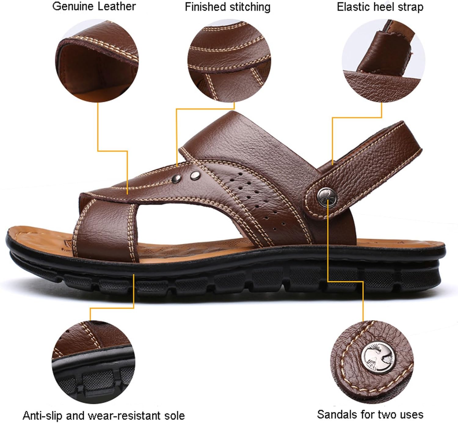 Heren slippers met dichte teen online kopen