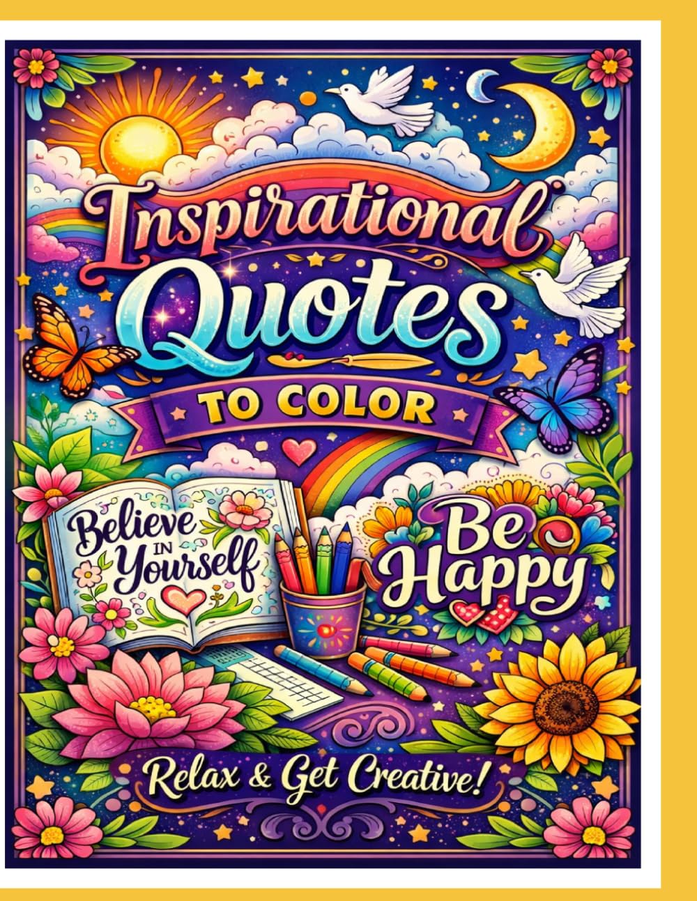 Inspirational Quotes to Color | Adult Coloring Book for Adults Women | Coloring Book Adult Coloring Books
