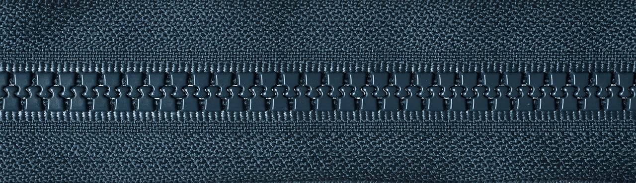 YKK Open Ended Zip, Blue, 61 cm Length - Image 2