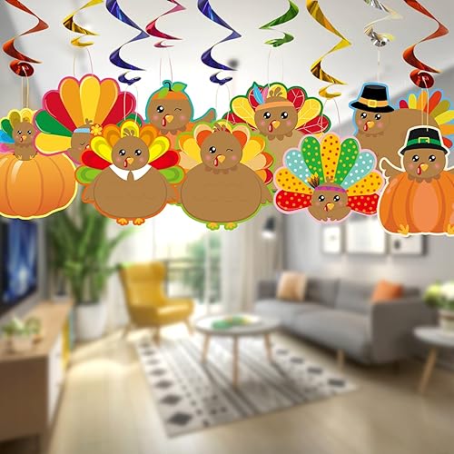 Miniatura 5 de Recortes de pavo, 54 piezas de recortes de Acción de Gracias, decoración de otoño para fiestas y aulas