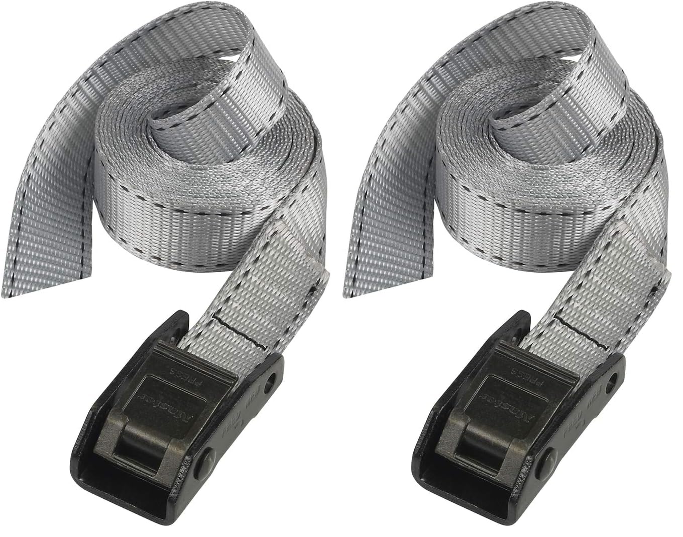 Master Lock 3112EURDAT Cinghia di fissaggio, Grigio, 5 m x 25 mm (Confezione da 2)