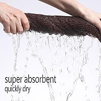 Vista 5 de YTYC 29x59 Inch Extra Large Bath Towels Set of 6 Quick Dry Super Soft Microfiber Towels for Bathroom 80% Polyester (Brown,6 Piece)