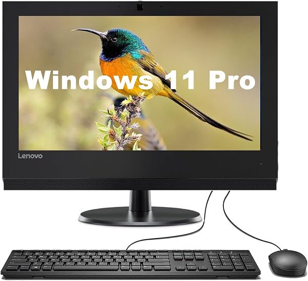 Lenovo Thinkcentre Tout en Un V310z PC de Bureau, V310z AIO Computer, Intel Core i3-7100, 8 Go de RAM, 256 Go SSD, HDMI, US Clavier QWERTY, Windows 11 Pro (Rénové) - 1