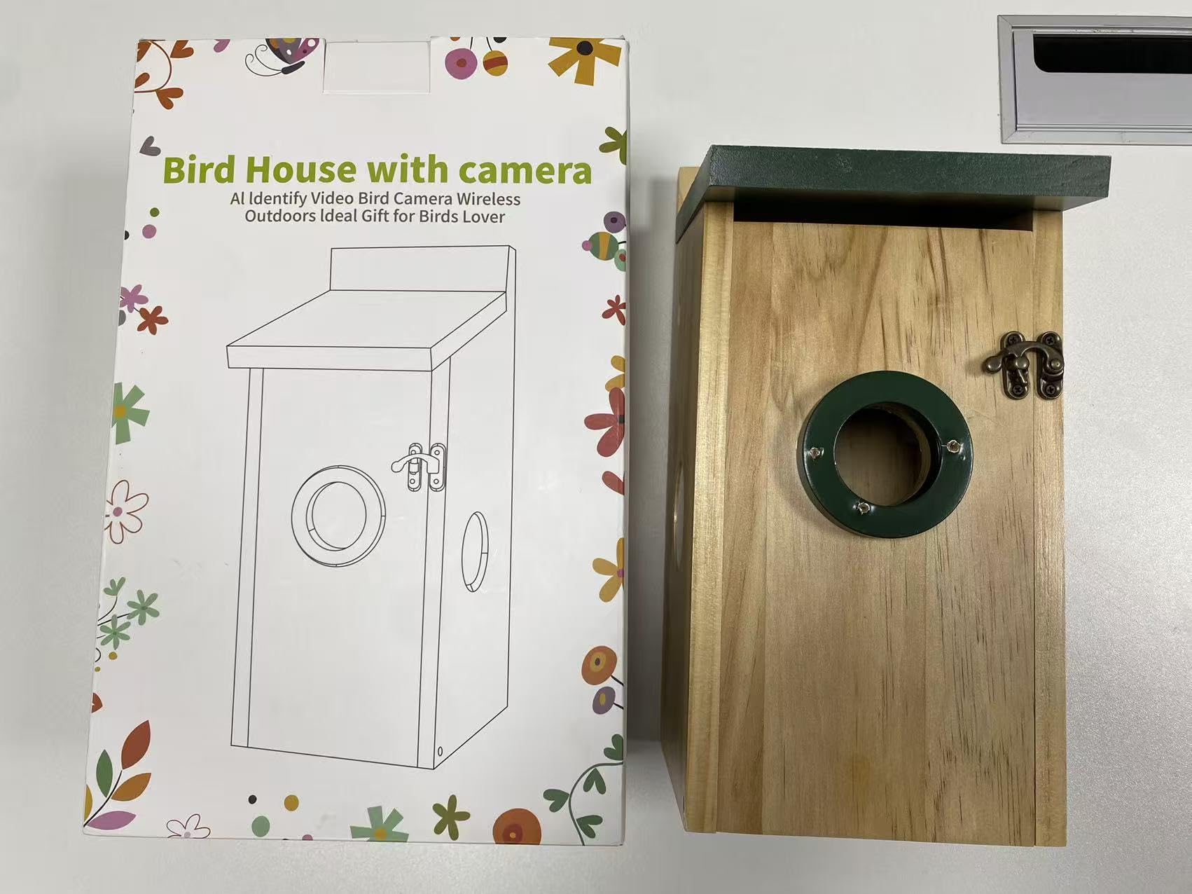 Bird House with Camera, 5MP Smart Birdhouse Camera with Solar Powered, Bird Box Camera for Families, Motion Detection, Watch Bird Nesting & Hatching in Real Time, Ideal Gift for Bird Lover