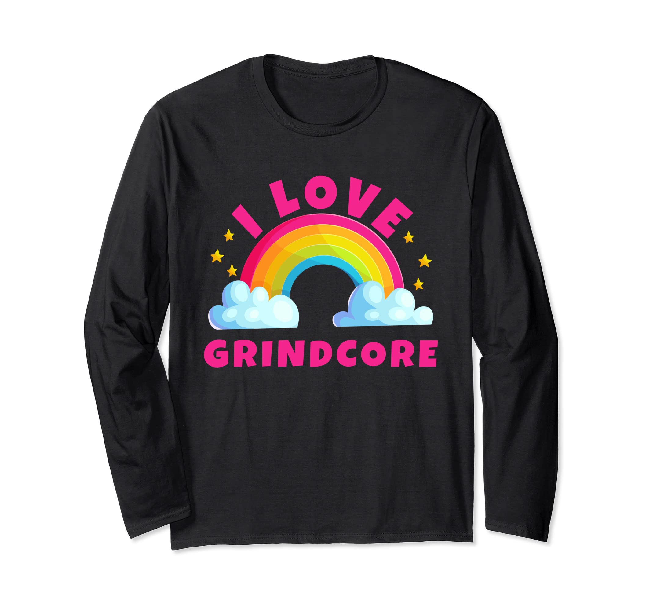 Retro Grindcore Music ShirtsI Love Grindcore Shirts | Sarcastic Retro Grindcore Music Long Sleeve T-Shirt