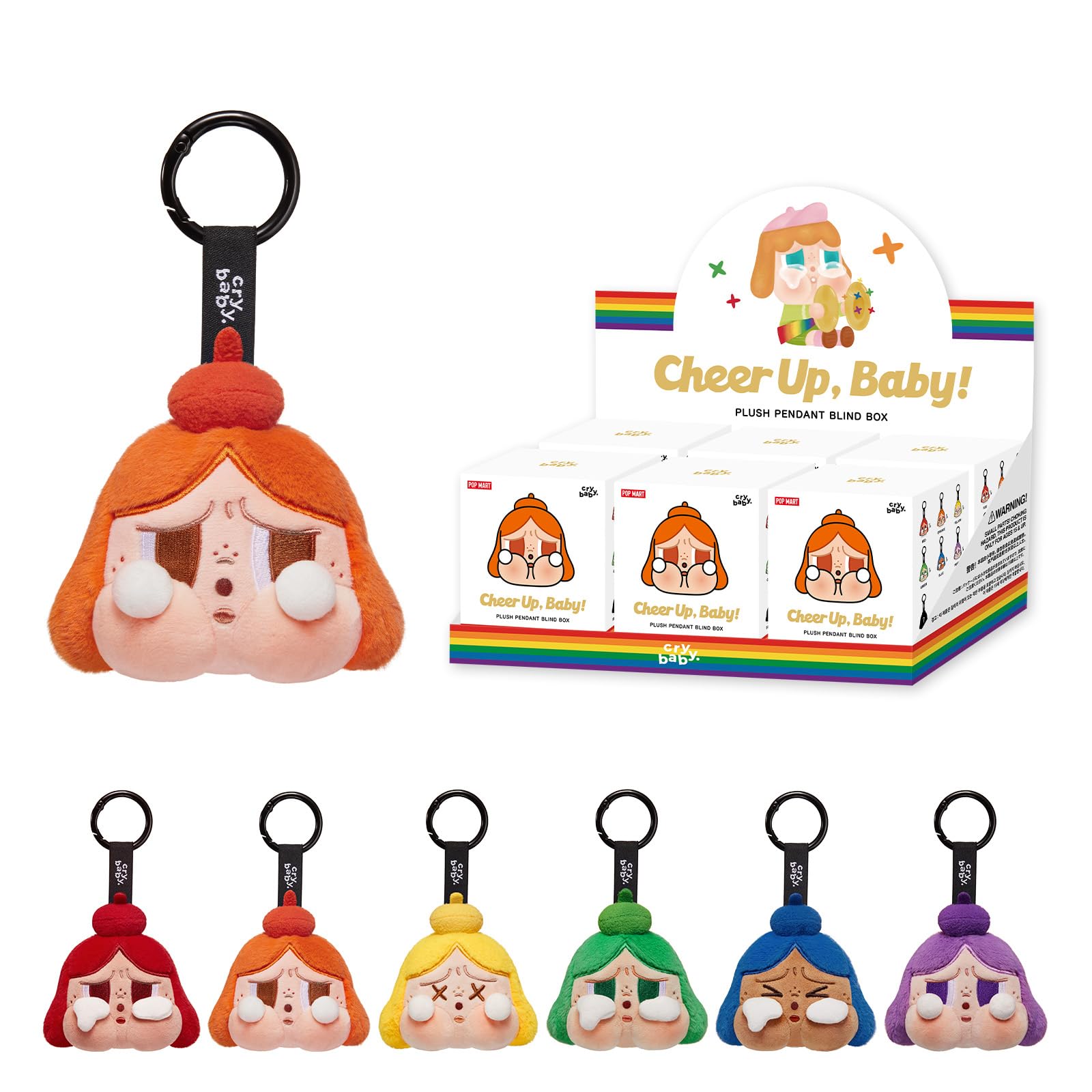 CRYBABY CHEER UP.BABY! ぬいぐるみペンダント3個セット Amazon.com: POP MART Crybaby Cheer UP, Baby! Series-Plush Pendant