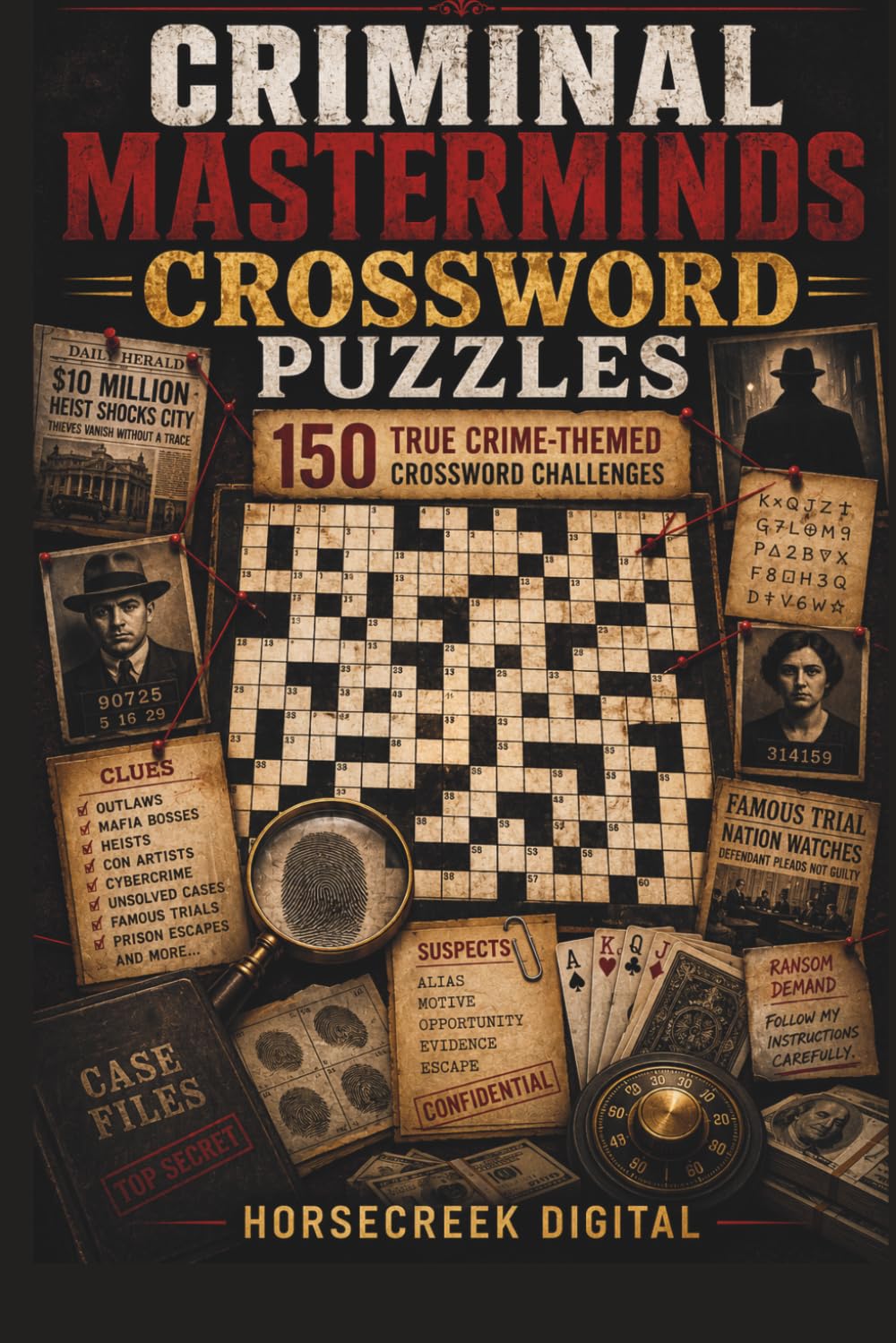 Criminal Masterminds Crossword Puzzles: 150 True Crime-Themed Crossword Challenges About Infamous Criminals, Heists, Outlaws, Scams, Mafia Bosses, and Unsolved Mysteries