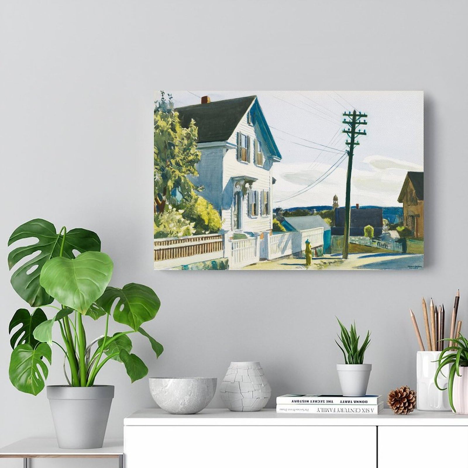Tableau Sur Toile Edward Hopper - Engoulevent 60x40cm - Impression Haute Qualité Décoration Murale