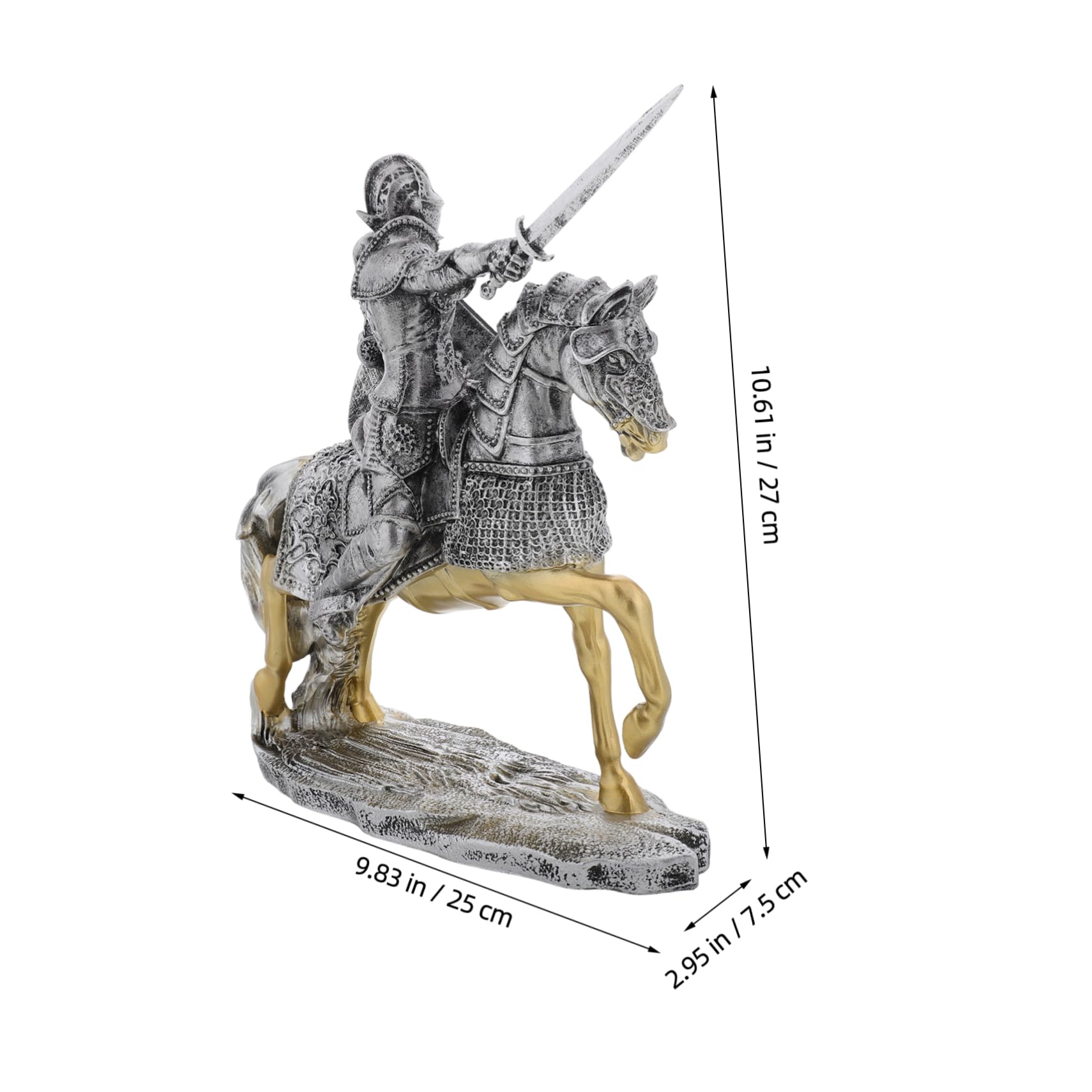 Vintage Wachsoldat Statue aus Kunstharz für Schreibtischdekoration | Silber, Feine Verarbeitung mit Detailreicher Ausführung, Vielseitig Platzierbar für Büro und Zuhause
