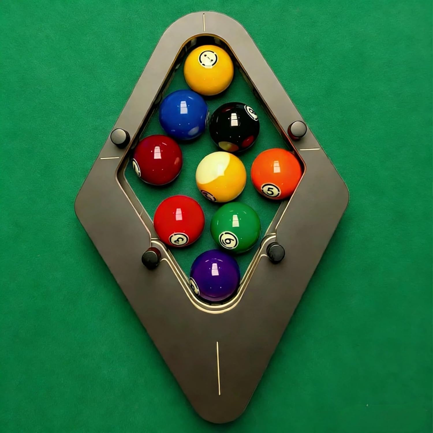 Pool Rack,Pool Ball Rack Precision-Engineered Professional Billiard Rack System That Eliminates Gaps, Precision 8-Ball & 9-Ball Triangle Rack,Adjustable Billiards Accessories