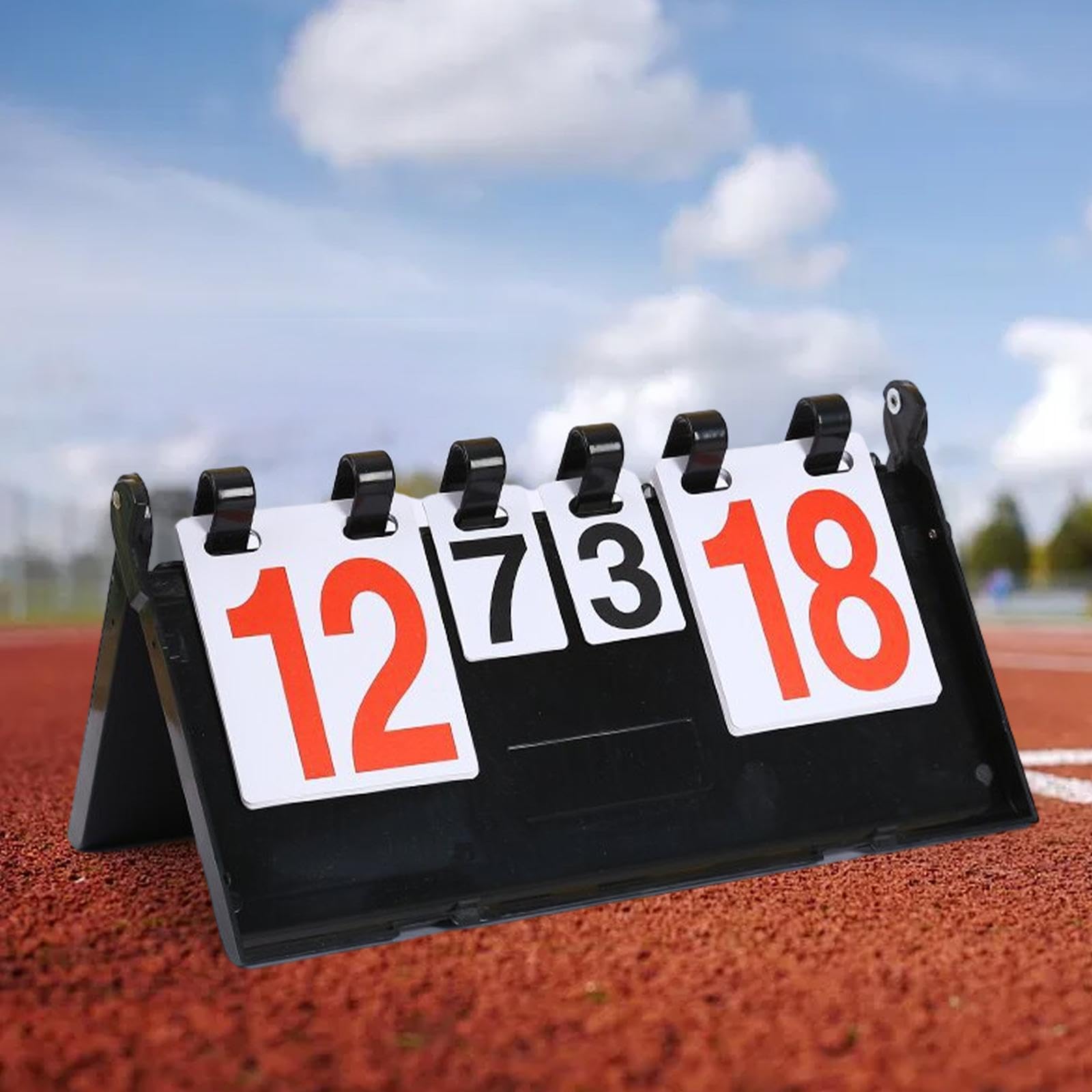 Milageto Sport Scoreboard Sport Punktetafel Zähler Flip Score Board PVC Material mit Großen Zahlen für Basketball Tennis Volleyball Indoor Outdoor